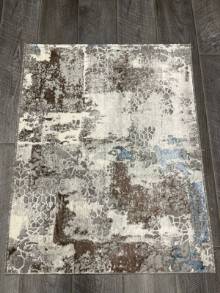 Коврик № 670 , кремово-серый  ,размер 1 на 0,8 метра