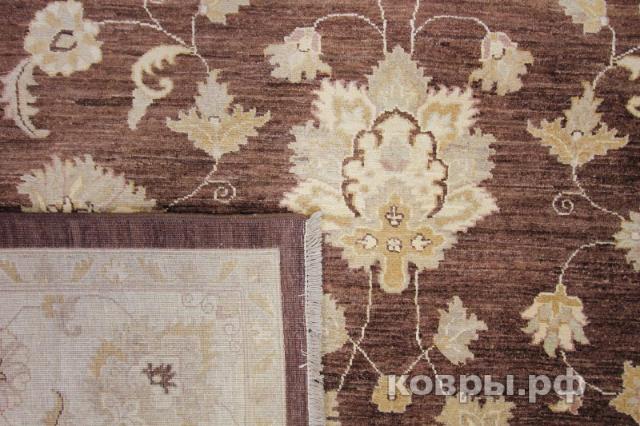 ковер ручной работы Шелковый Афганский ковер ручной работы Сhoubi Ziegler (Чуби зиглер)3.58x2.72 — фото 3