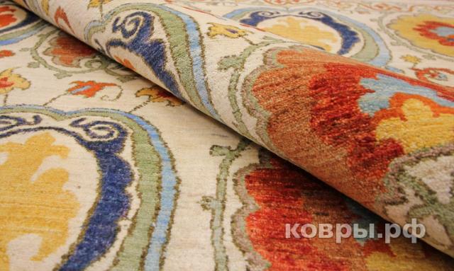 ковер ручной работы Шелковый Афганский ковер ручной работы Susane (Сюзане) 3.17x2.4 — фото 4