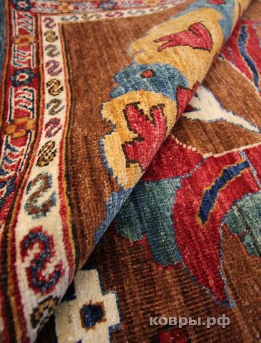 ковер ручной работы Шелковый Афганский ковер ручной работы Сhoubi (Чуби) 4.17x3.02 — фото 3