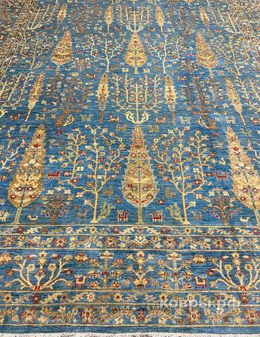 ковер ручной работы Шелковый Афганский ковер ручной работы Waziri (Вазири) 4.21x3.07 — фото 5