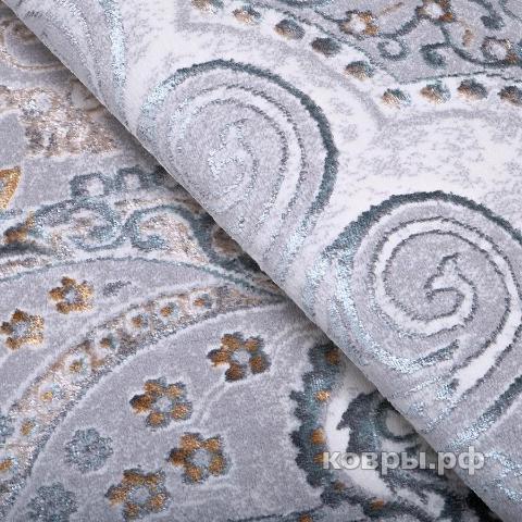 ковер Karmen hali Ascona 4535A GRI FLOS / GRI FLOS овал — фото 2