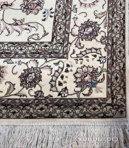 ковер ручной работы Иранский ковер ручной работы из шелка и шерсти Tabriz (Табриз Авшан) 3x2 — фото 2