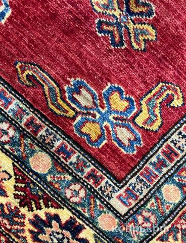 ковер ручной работы Шелковый Афганский ковер ручной работы Kazakh (Казах) 1.94x1.62 — фото 4