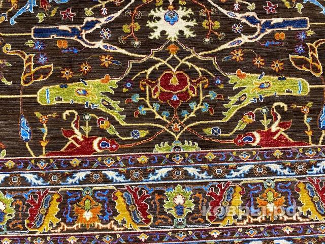 ковер ручной работы Шелковый Афганский ковер ручной работы Bidjar (Биджар) 3.58x2.75 — фото 5