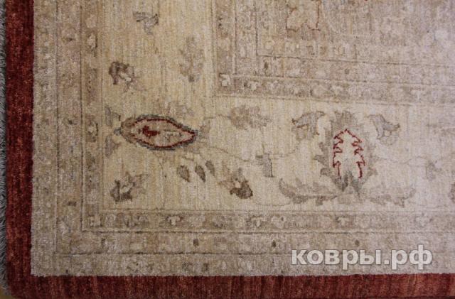 ковер ручной работы Афганский ковер ручной работы из шелка и шерсти Сhoubi Ziegler (Чуби зиглер) 4.03x3.03 — фото 2