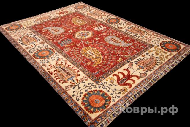 ковер ручной работы Афганский ковер ручной работы из шелка и шерсти Susane (Сюзане) 2.29x1.72 — фото 2