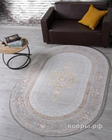 ковер Ковер ARDA ZARINA A053B LIGHT GREY SHRINK / LIGHT GREY SHRINK Овал — фото 2