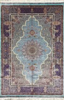 Шелковый Иранский ковер ручной работы Qum (Кум) 2.94x1.99