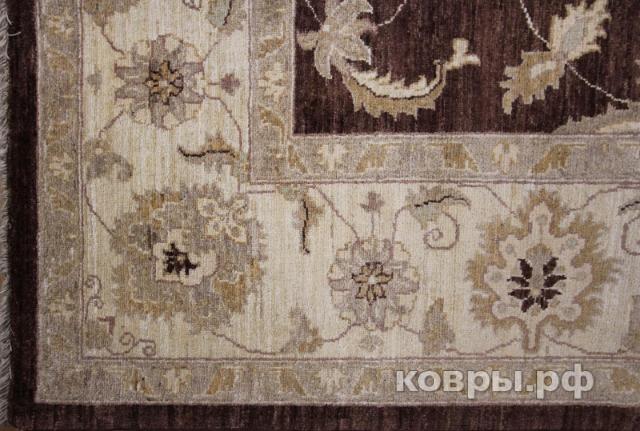 ковер ручной работы Шелковый Афганский ковер ручной работы Сhoubi Ziegler (Чуби зиглер)3.58x2.72 — фото 4