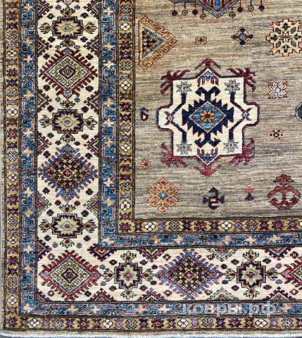 ковер ручной работы Шелковый Афганский ковер ручной работы Kazakh (Казах) 3.92x2.69 — фото 2