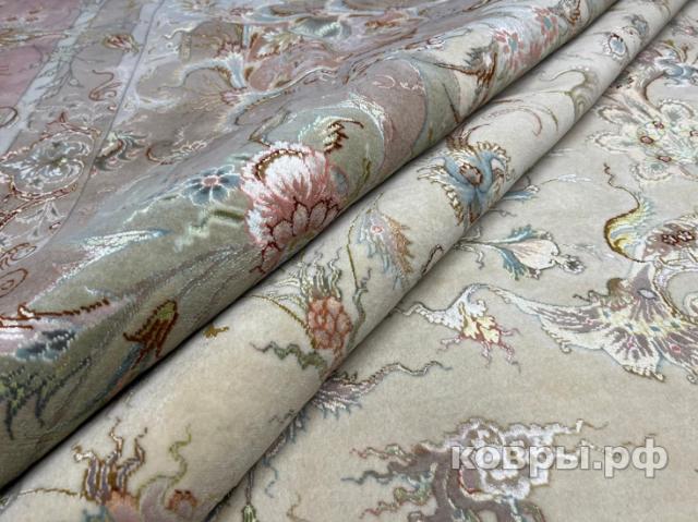 ковер ручной работы Иранский ковер ручной работы из шелка и шерсти Tabriz (Табриз) 6.05x3.95 — фото 5