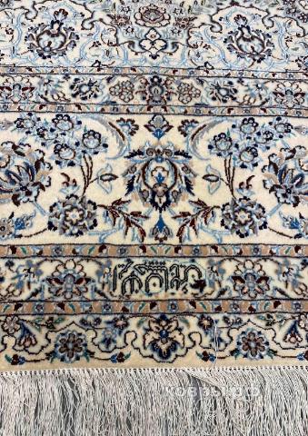 ковер ручной работы Иранский ковер ручной работы из шелка и шерсти Nain (Наин) 3.54x2.52 — фото 4