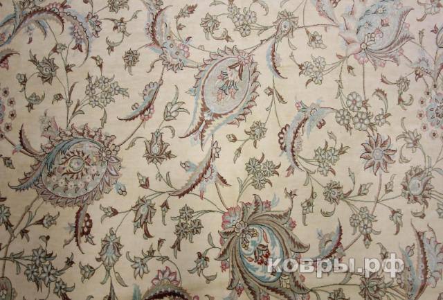 ковер ручной работы Шелковый Иранский ковер ручной работы Qum (Кум) 5.77x3.88 — фото 2