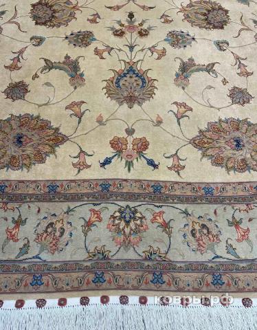 ковер ручной работы Иранский ковер ручной работы из шелка и шерсти Tabriz (Табриз Авшан) 2x3 — фото 3