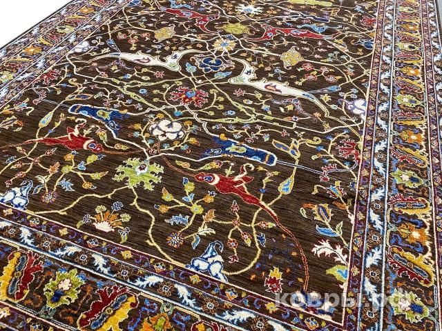 ковер ручной работы Шелковый Афганский ковер ручной работы Bidjar (Биджар) 3.58x2.75 — фото 6