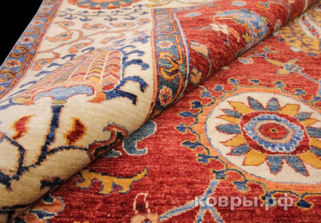 ковер ручной работы Афганский ковер ручной работы из шелка и шерсти Susane (Сюзане) 2.29x1.72 — фото 3