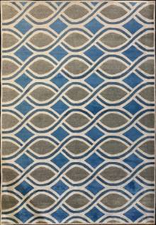 Индийский ковер ручной работы из шелка и шерсти 2.98x2.05