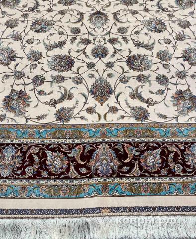 ковер ручной работы Шелковый Иранский ковер ручной работы Qum (Кум) 2.93x1.98 — фото 4