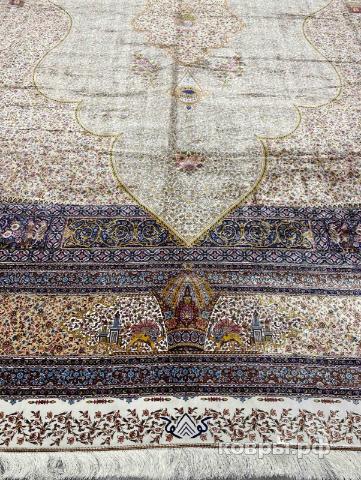 ковер ручной работы Шелковый Иранский ковер ручной работы Qum (Кум) 6x4 — фото 6