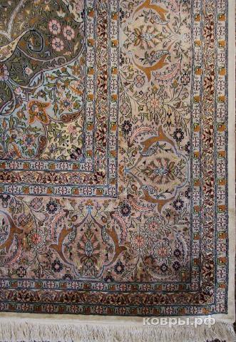 ковер ручной работы Шелковый Индийский ковер ручной работы Kashmir (Кашмир) 4.33x3 — фото 3