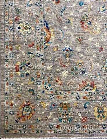 ковер ручной работы Шелковый Афганский ковер ручной работы Waziri (Вазири солтани) 3.65x2.75 — фото 2