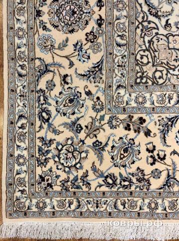 ковер ручной работы Иранский ковер ручной работы из шелка и шерсти Nain (Наин) 6x4 — фото 4