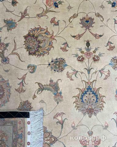 ковер ручной работы Иранский ковер ручной работы из шелка и шерсти Tabriz (Табриз Авшан) 2x3 — фото 4