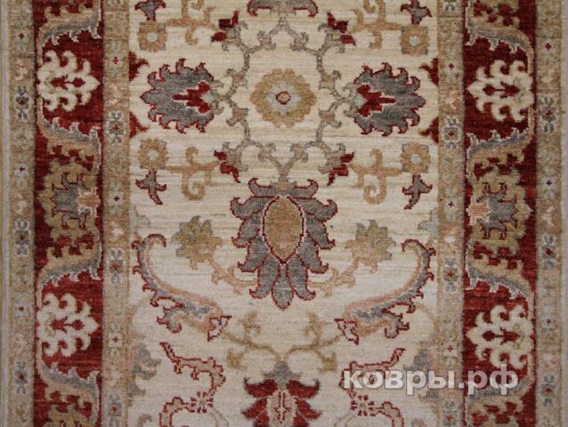 ковер ручной работы Шерстяной Афганский ковер ручной работы Сhoubi Ziegler (Чуби зиглер)  2.88x0.82 — фото 4