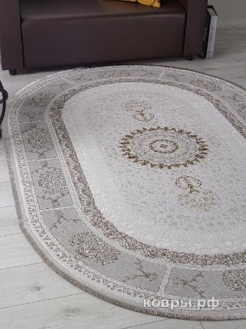 ковер Ковер ARDA ZARINA A053B LIGHT GREY SHRINK / LIGHT GREY SHRINK Овал — фото 4