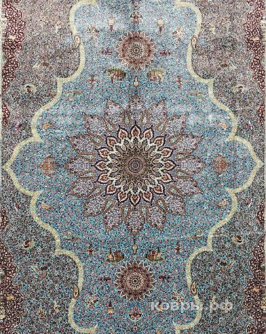 ковер ручной работы Шелковый Иранский ковер ручной работы Qum (Кум) 2.94x1.99 — фото 2