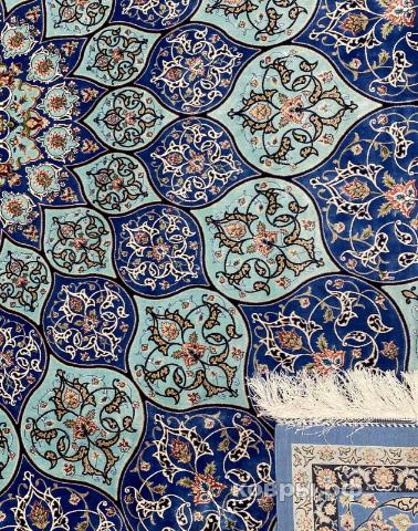 ковер ручной работы Шелковый Иранский ковер ручной работы Qum (Кум) 3x3 — фото 4