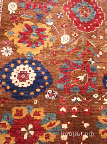 ковер ручной работы Шелковый Афганский ковер ручной работы Сhoubi (Чуби) 4.17x3.02 — фото 6