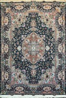 Иранский ковер ручной работы из шелка и шерсти Tabriz (Табриз) 3.5x2.5