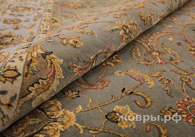 ковер ручной работы Индийский ковер ручной работы из шелка и шерсти Aurora (Аврора) 3.71x2.77 — фото 2