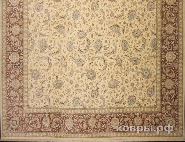 ковер ручной работы Шелковый Иранский ковер ручной работы Qum (Кум) 5.77x3.88 — фото 4