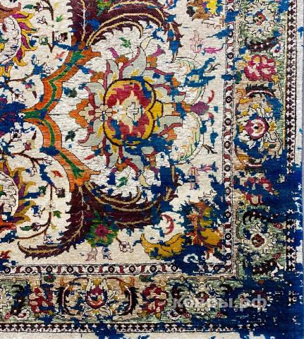 ковер ручной работы Индийский ковер ручной работы из шелка и шерсти 3.02x2.47 — фото 2