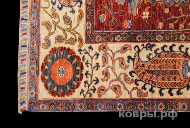 ковер ручной работы Афганский ковер ручной работы из шелка и шерсти Susane (Сюзане) 2.29x1.72 — фото 5