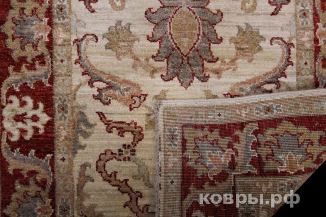 ковер ручной работы Шерстяной Афганский ковер ручной работы Сhoubi Ziegler (Чуби зиглер)  2.88x0.82 — фото 5