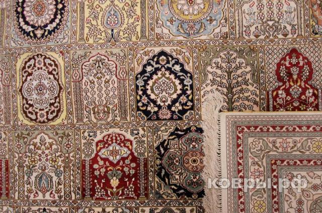 ковер ручной работы Шелковый Китайский ковер ручной работы 4.3x3 — фото 4