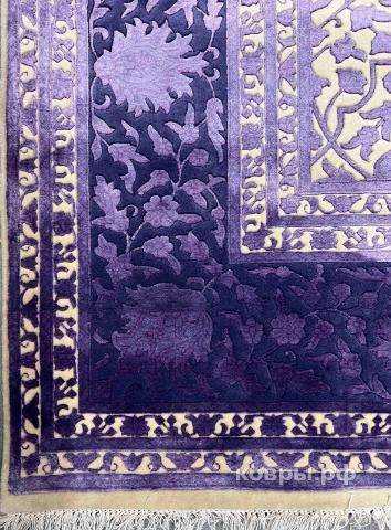 ковер ручной работы Индийский ковер ручной работы из шелка и шерсти Rajkumar (Ражкумар) 3.63x2.76 — фото 3