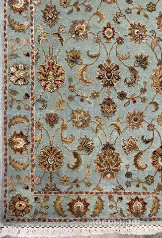 ковер ручной работы Индийский ковер ручной работы из шелка и шерсти Agra (Агра) 3.02x0.79 — фото 2