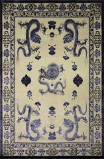 Индийский ковер ручной работы из шелка и шерсти 3.69x2.72