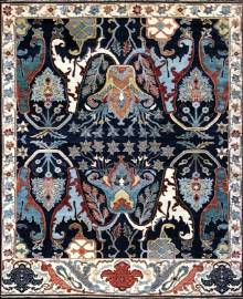 Шелковый Афганский ковер ручной работы Bidjar (Биджар) 2.98x2.45