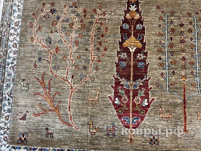 ковер ручной работы Шелковый Афганский ковер ручной работы Сhoubi (Чуби файн) 2.92x2.08 — фото 5