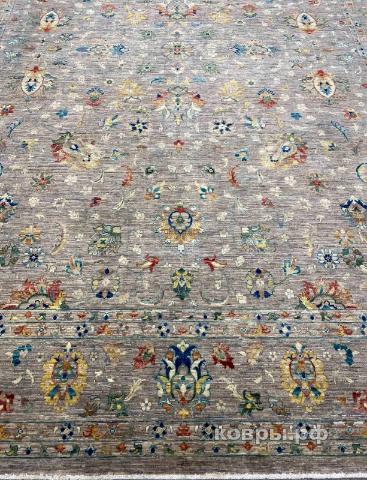 ковер ручной работы Шелковый Афганский ковер ручной работы Waziri (Вазири солтани) 3.65x2.75 — фото 4