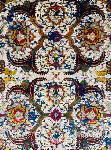 ковер ручной работы Индийский ковер ручной работы из шелка и шерсти 3.02x2.47 — фото 3