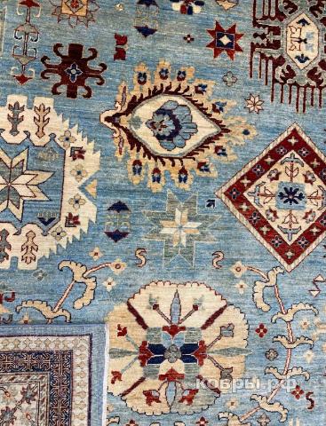 ковер ручной работы Шелковый Афганский ковер ручной работы Kazakh (Казах) 3x2.42 — фото 4