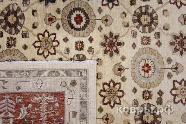 ковер ручной работы Афганский ковер ручной работы из шелка и шерсти Сhoubi Ziegler (Чуби зиглер) 3.68x2.75 — фото 2