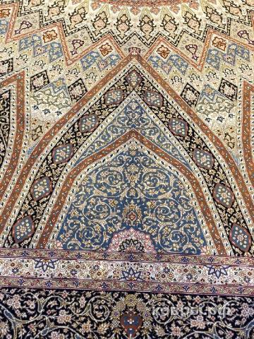 ковер ручной работы Шелковый Китайский ковер ручной работы Hereke (Хереке) 3.73x2.75 — фото 3